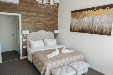 Фото номера Номер-студио с кроватью размера &quot;king-size&quot; и диван-кроватью Отель 7 Boutique Hotel г. Усть-Каменогорск 11
